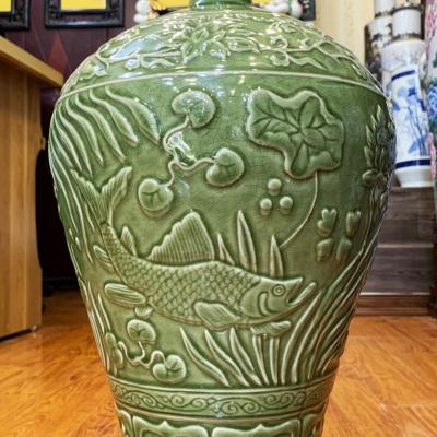 Cặp Mai Bình Họa Tiết Hoa Sen Cá